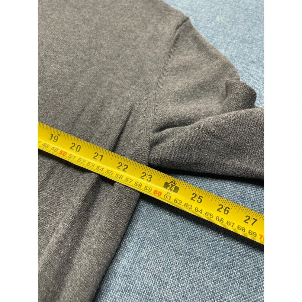 Merona Mens V-Neck Sweater Gray Long Sleeve Knit Pullover XXL